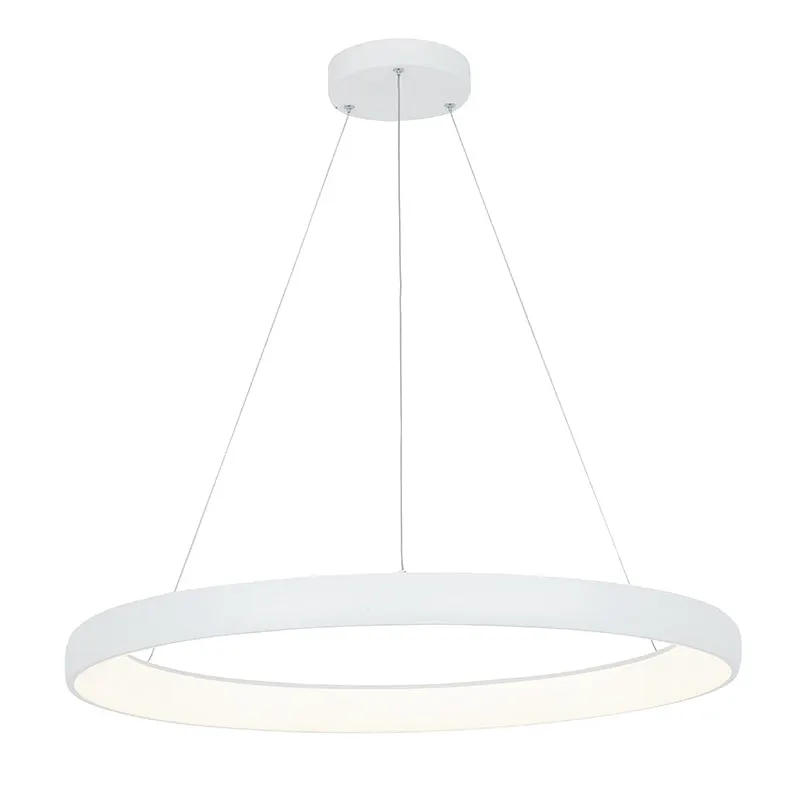 Lampa suspendata dimabila ACRILIA - Alb / Ø 80cm