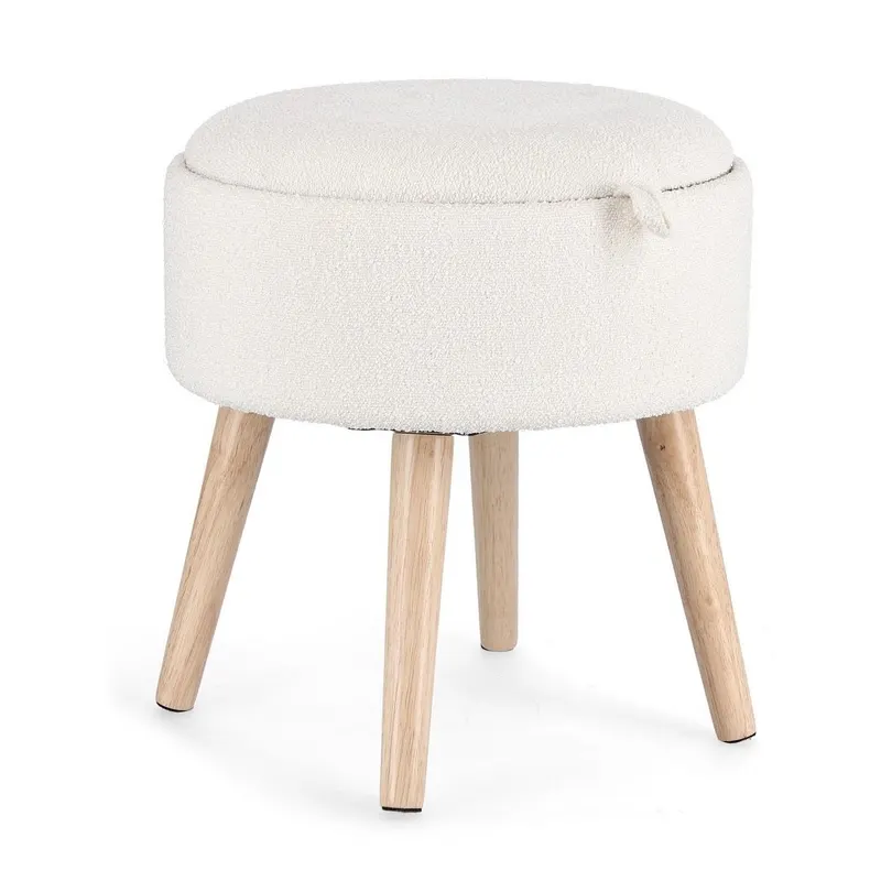 Taburet ZOYA Ø39 CM - Alb