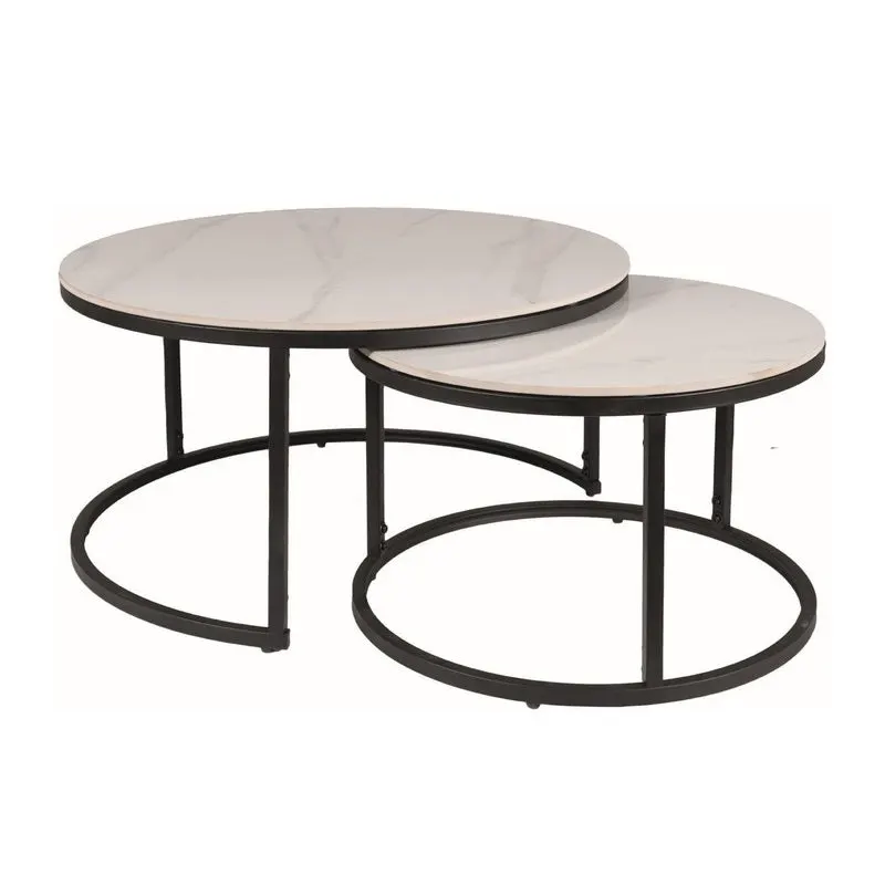 Set 2 masute de cafea NAVALY C Ø80/60 CM
