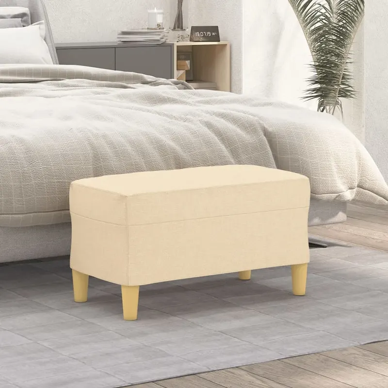 banca, crem, 70x35x41 cm, textil