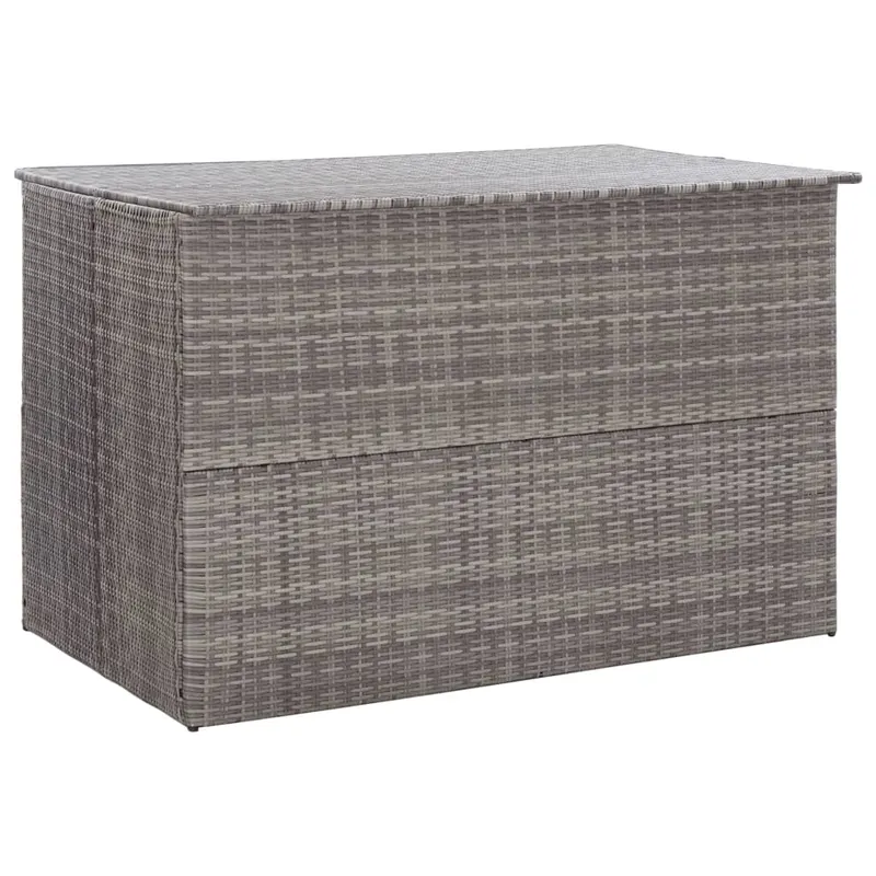 lada de depozitare de gradina, gri, 150x100x100 cm, poliratan