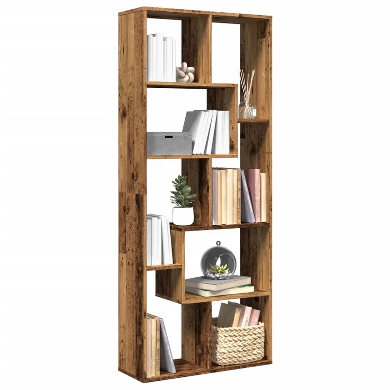 biblioteca/separator camera lemn vechi 67x25x161,5 cm lemn
