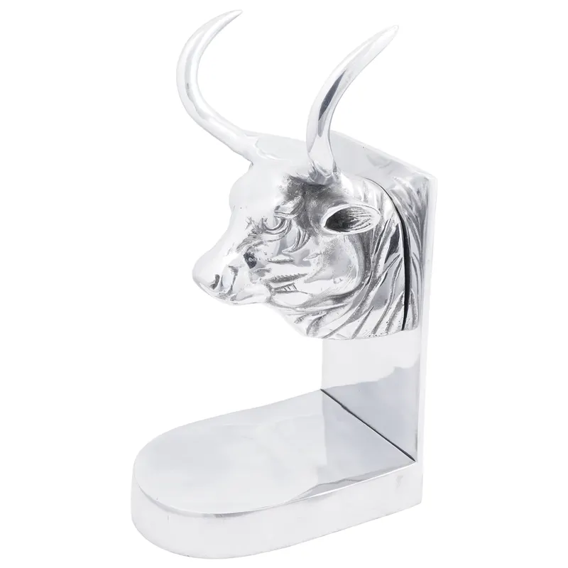 Suporturi decorative pentru carti 2 buc silver 17x15x27 cm aluminiu bull