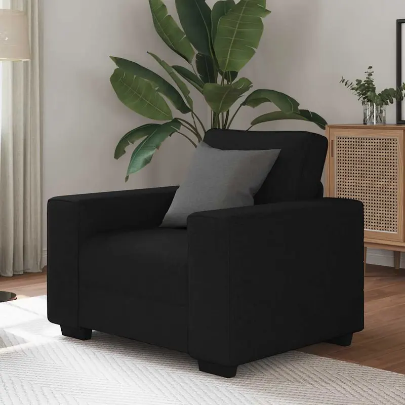 canapea scaun negru 60 cm tesatura