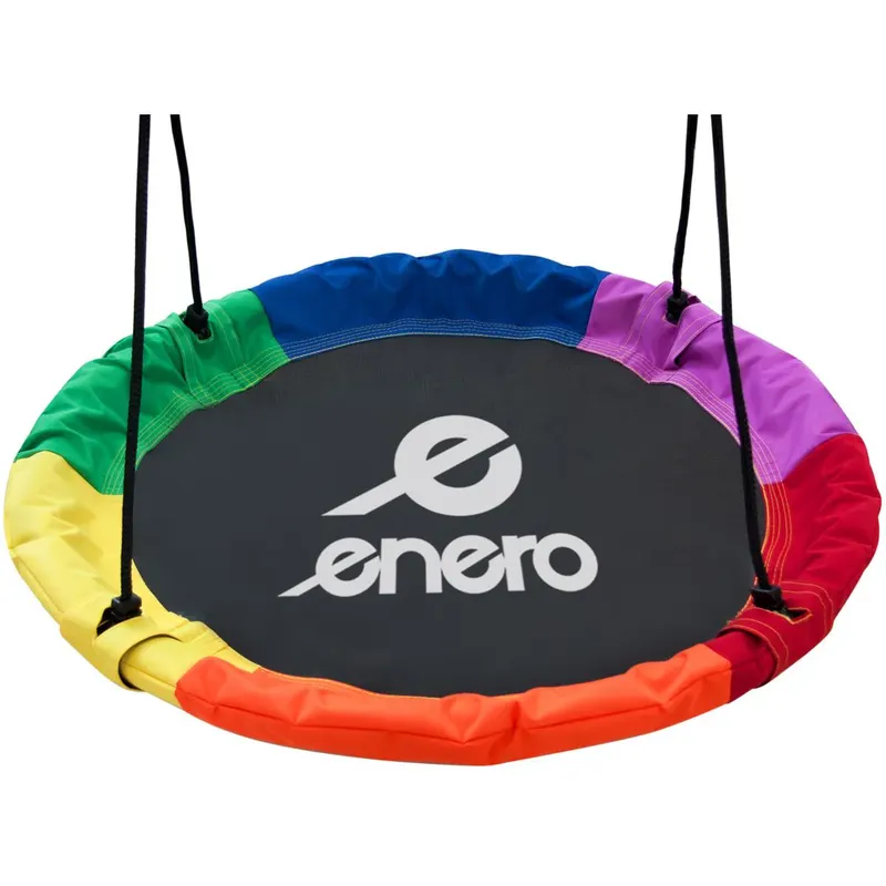 Leagan tip cuib xxl copii cadru metalic spuma protectie, 110 cm diametru, maxim 150 kg, multicolor