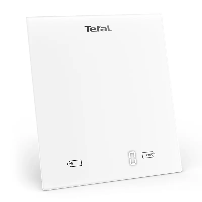 Cantar de bucataraie Tefal Essential BC5504V0, capacitate 5 kg, functie tara, oprire automata, baterii incluse, alb