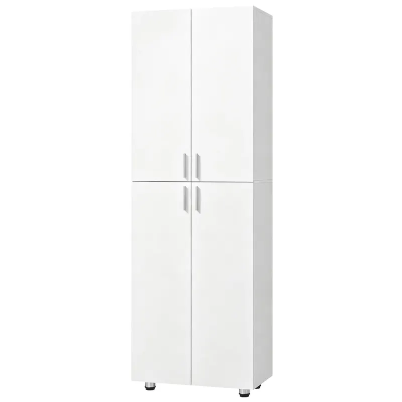 HOMCOM Dulap cu 4 Uși, 180 cm, Alb