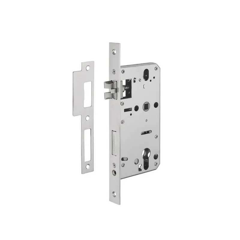 Broasca pentru usi de interior, placa rotunda, argintiu, 55 x 72 mm