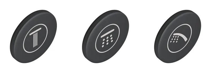 Ornament Grohe 14079XH0, SmartControl, 3 capace, ABS, negru