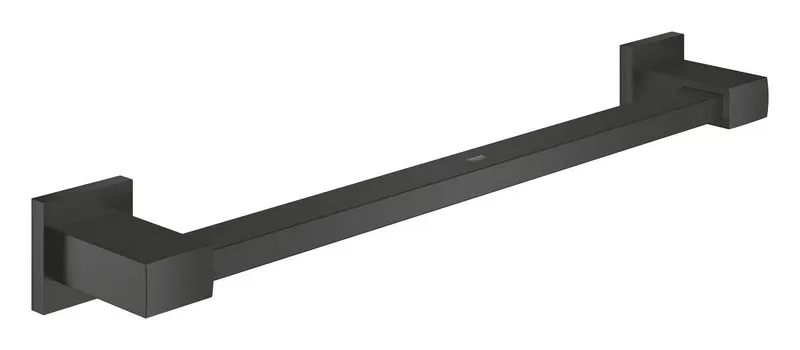 Bara sustinere Grohe 410952430, 504 mm, 81 mm, 2 orificii instalare, pe perete, metal, elemente fixare ascunse, Negru