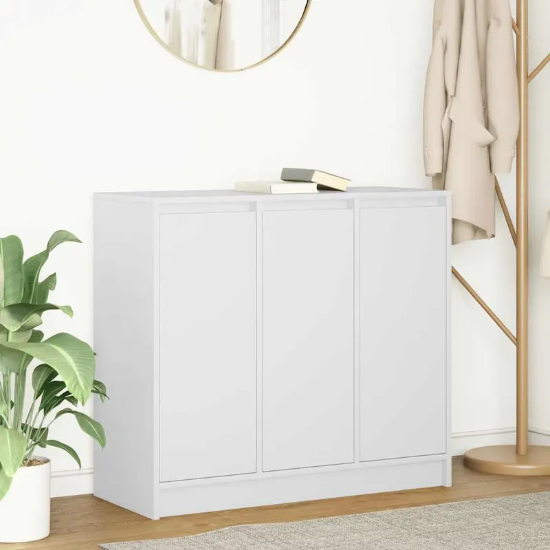 bufeta alba 85x34x76 cm din lemn prelucrat