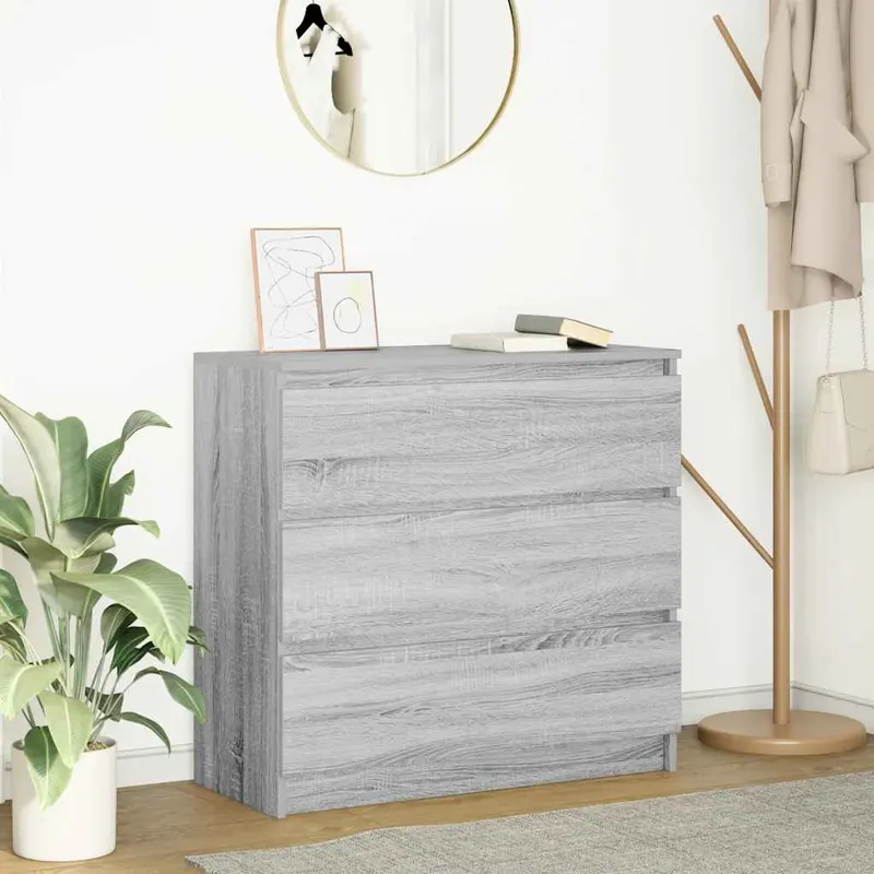 bufeta gri sonoma 80x35x76 cm lemn prelucrat