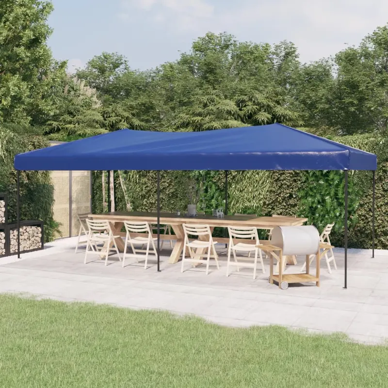 cort pliabil pentru petreceri, albastru, 3x6 m