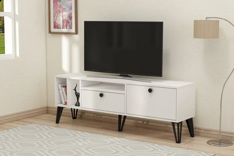 Comodă TV Aris, Diverse culori, 150x35x53 cm - Alb