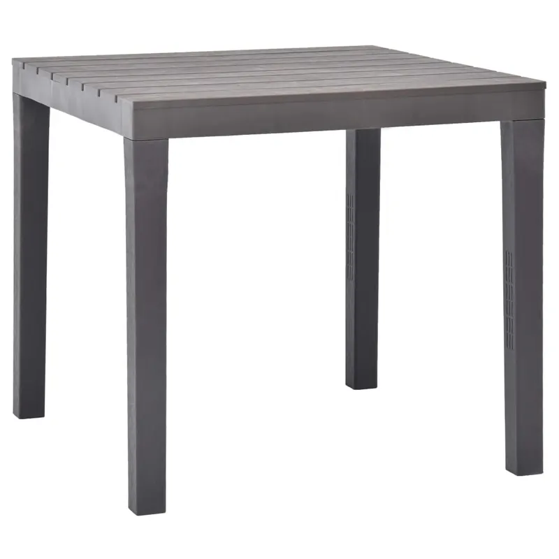 masa de gradina, cafeniu, 78 x 78 x 72 cm, plastic
