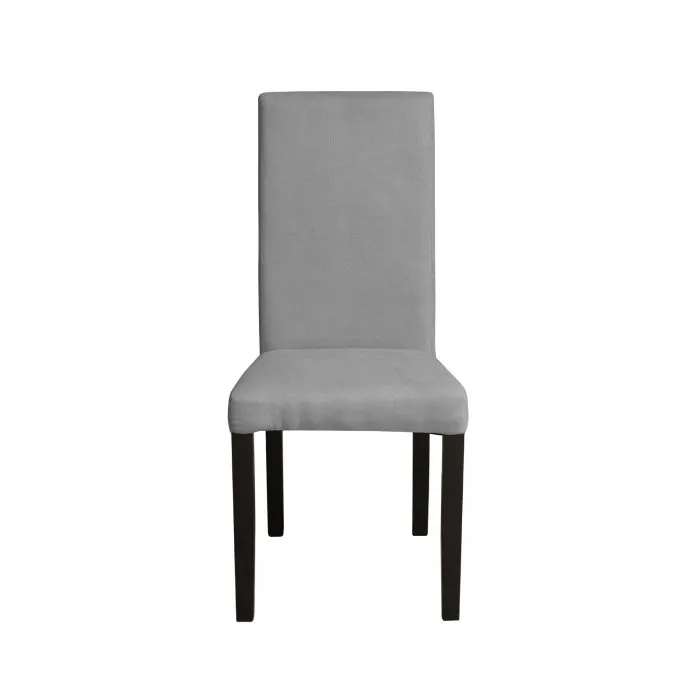 Scaun living TEO, picioare lemn wenge, stofa gri deschis, 46x60x98 cm