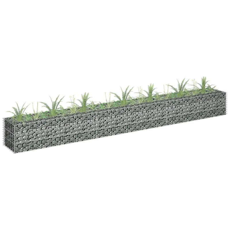 strat inaltat gabion, 270 x 30 x 30 cm, otel galvanizat