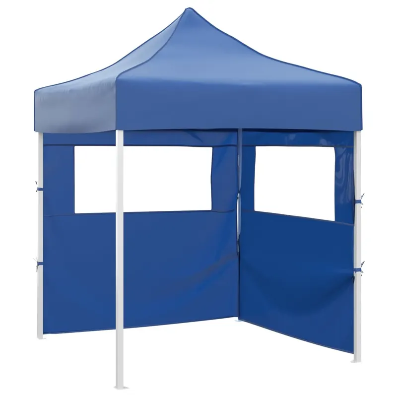 cort de petrecere pliabil cu 2 pereti, albastru, 2 x 2 m, otel