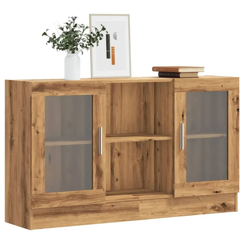 servanta, stejar artizanal, 120x30,5x70 cm, lemn prelucrat