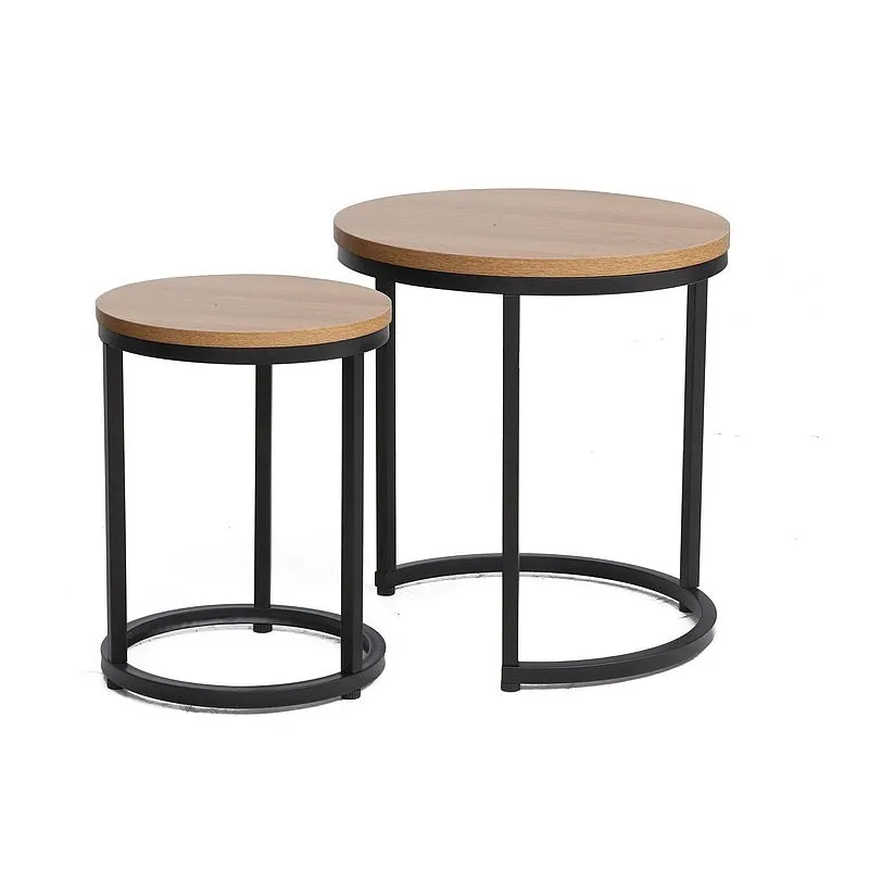 Set 2 masute de cafea VALENCIA WOOD Ø45/32 CM