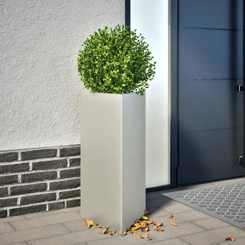 jardiniere gradina 2 buc. 40x34,5x70cm otel inoxidabil triunghi