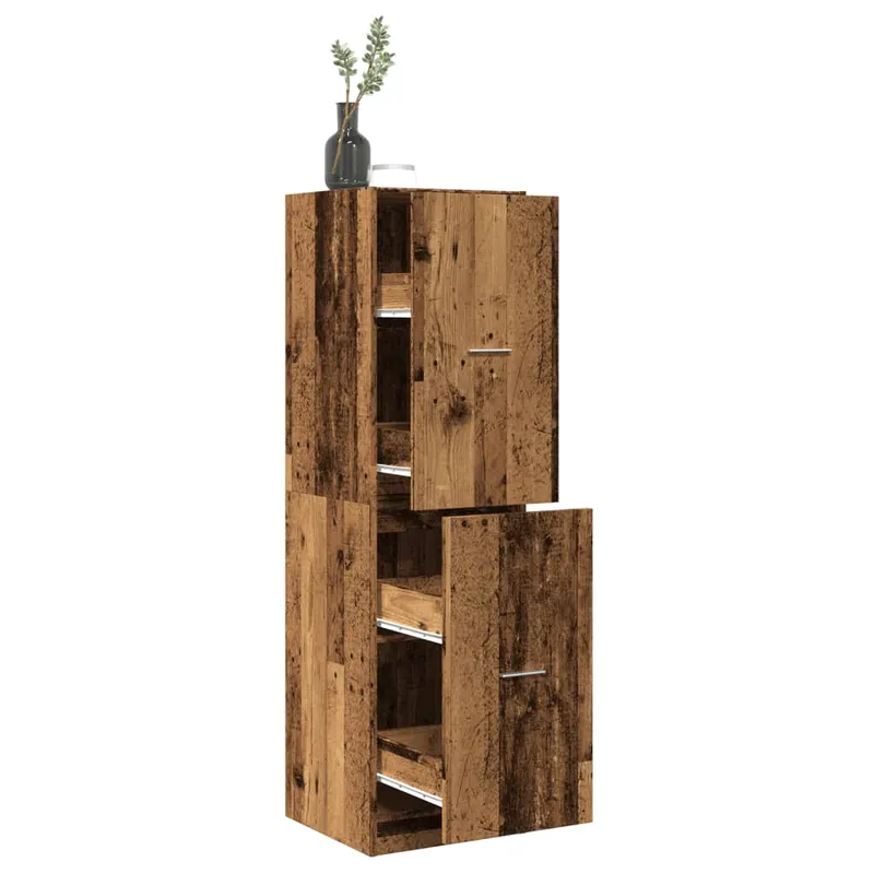 dulap de farmacie, lemn vechi, 40x41x144,5 cm, lemn prelucrat