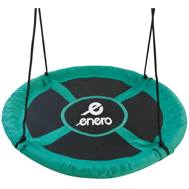 Leagan tip cuib xxl copii cadru metalic spuma protectie, 110 cm diametru, maxim 150 kg, verde