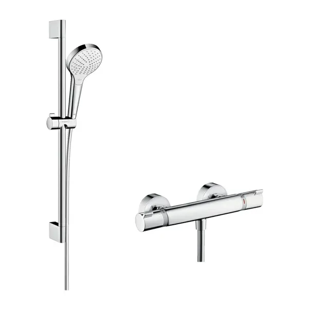 Baterie dus termostatata Hansgrohe Croma Select S crom cu set de dus