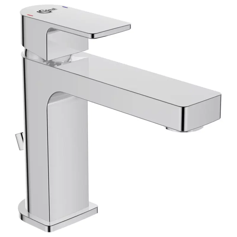 Baterie lavoar Ideal Standard Edge A7101, 3 8 , marimea M, monocomanda, cartus ceramic, pop-up metalic, crom