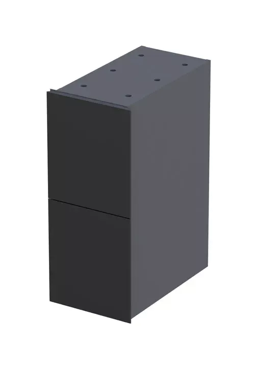 Dulap cabinet Oristo Louis 24 x 39 x 55 cm, lucios, negru, 50-SD2S-24-7