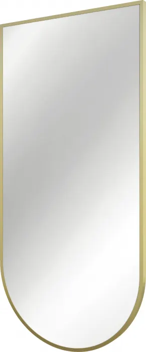 Oglinda suspendata, in rama aluminiu, auriu periat, 50x100 cm, Deante Silia