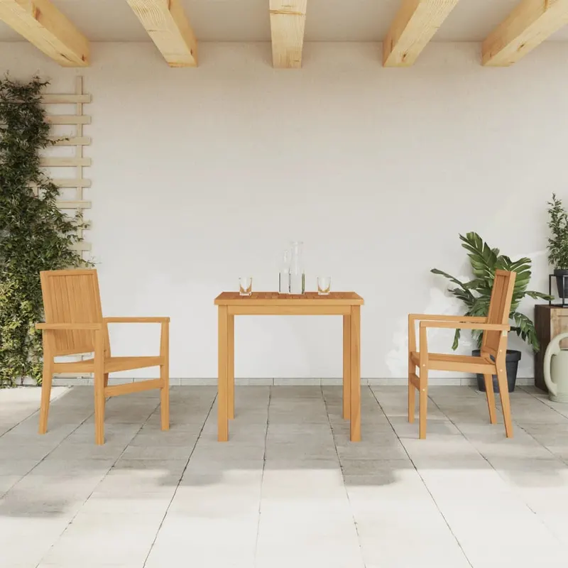 set mobilier pentru gradina, 3 piese, lemn masiv de tec