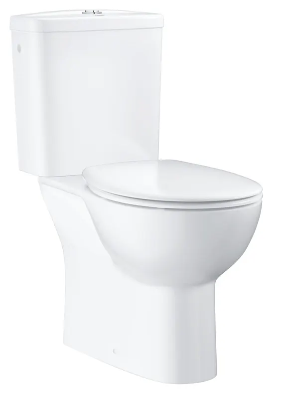 Set WC 39346000, vas Bau Ceramic, montaj pe podea, zona montaj interior, tip clatire jet de apa, alb