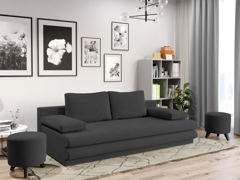 Canapea Extensibila Sensi Gri Antracit — imaginea 2