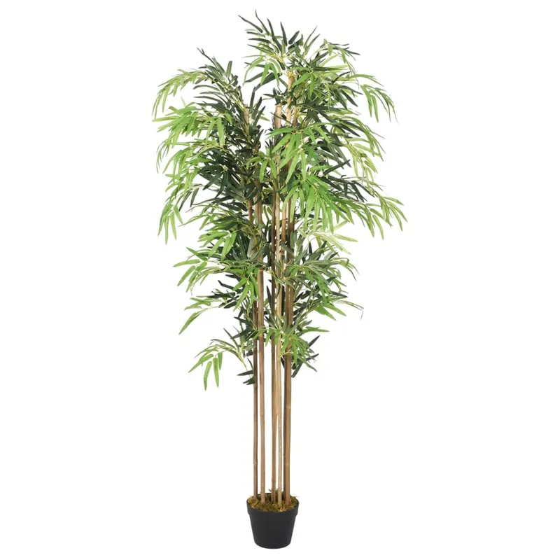 arbore din bambus artificial 730 de frunze 120 cm verde