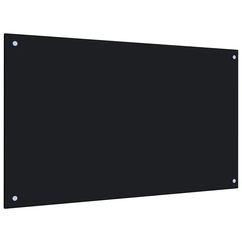 panou antistropi de bucatarie negru 100x60 cm sticla securizata