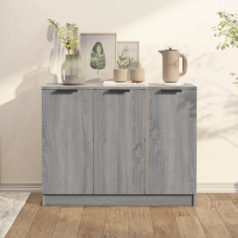 servanta, sonoma gri, 90,5x30x70 cm, lemn prelucrat