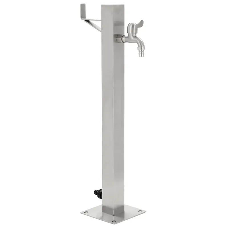 coloana de apa de gradina, 65 cm, otel inoxidabil, patrat