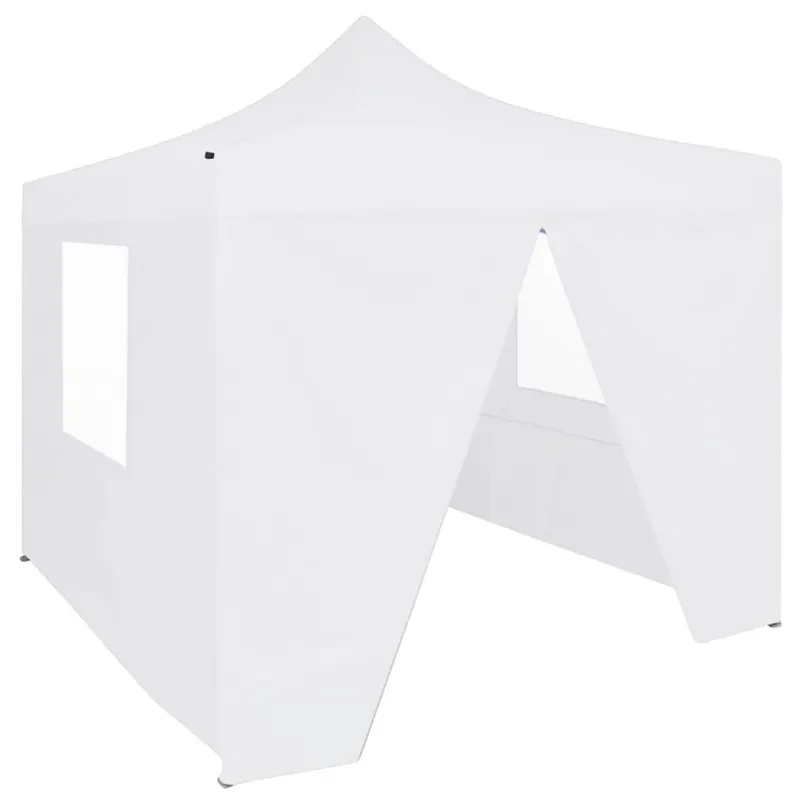 cort de petrecere pliabil cu 4 pereti, alb, 3 x 3 m, otel