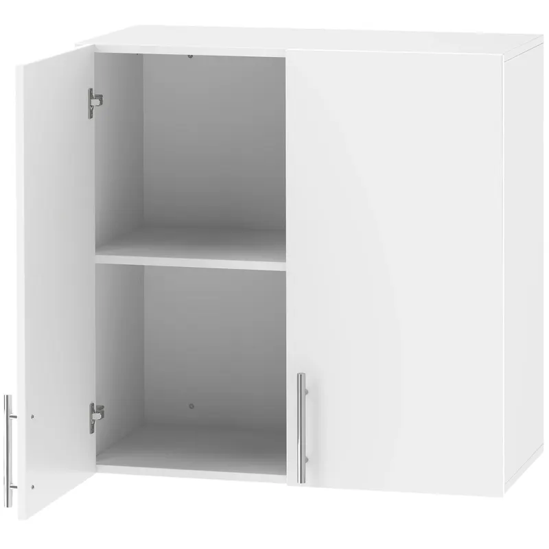 HOMCOM Dulap suspendat pentru baie cu 2 uși, alb, 60 x 31 x 60 cm