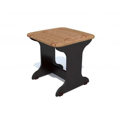 Taburet patrat tapitat wenge