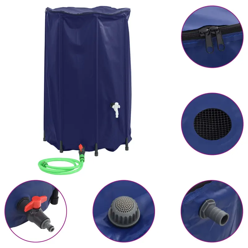 rezervor de apa cu robinet, pliabil, 500 l, pvc