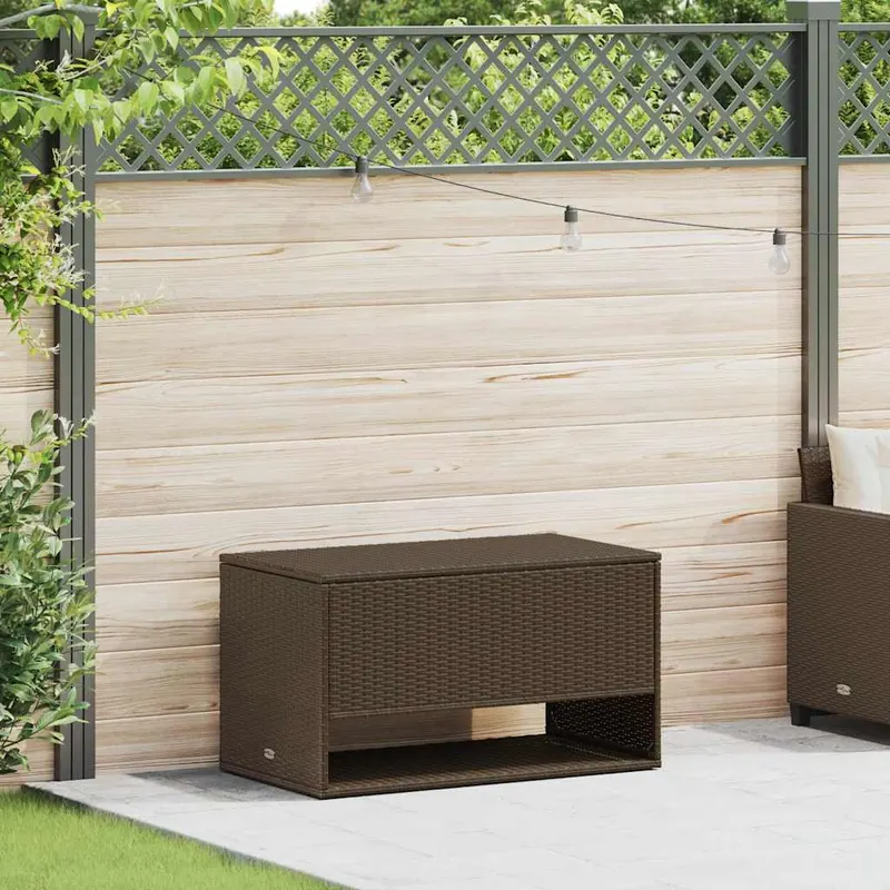 cutie de perne de exterior maro 100x55x55,5 cm poly rattan