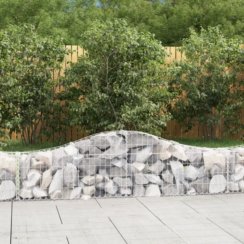 cos gabion arcuit, 200x30x40/60 cm, fier galvanizat