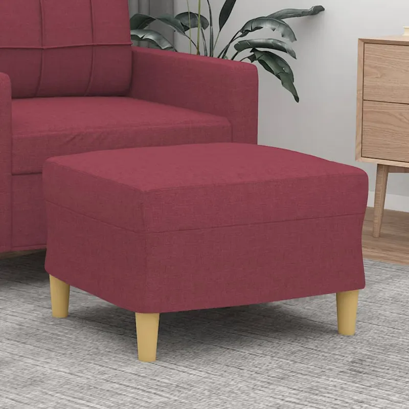 taburet, rosu vin, 60x50x41 cm, material textil