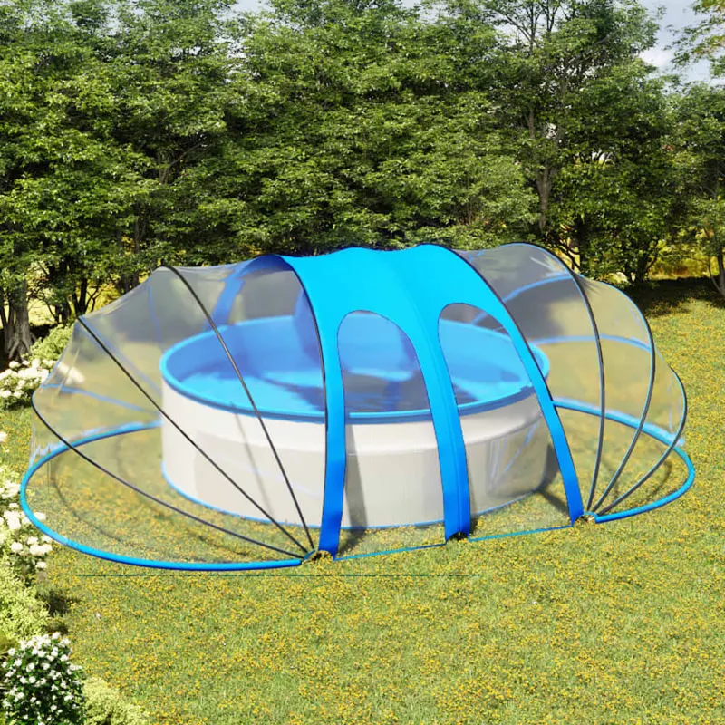 cupola pentru piscina, 620x410x205 cm, oval