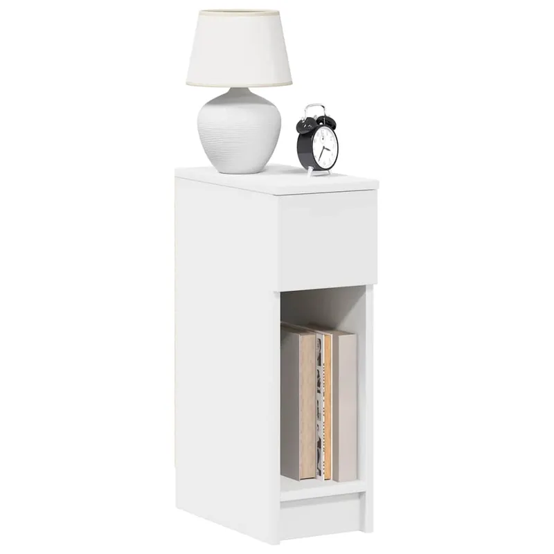 noptiere cu sertar 2 buc alb 20x36x60 cm