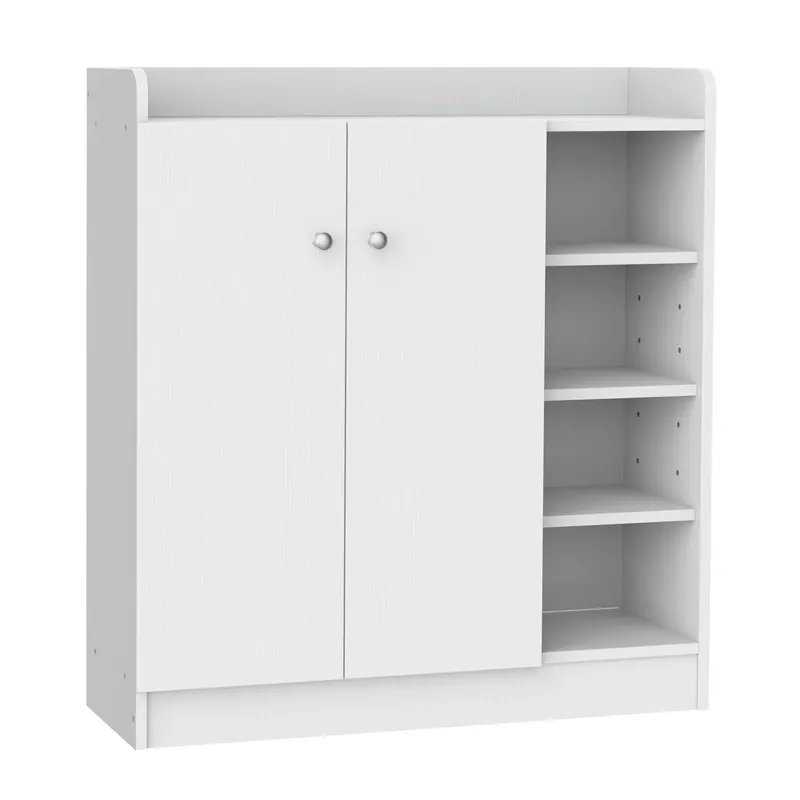 HOMCOM pantofar cu rafturi, 83x30x90cm, alb