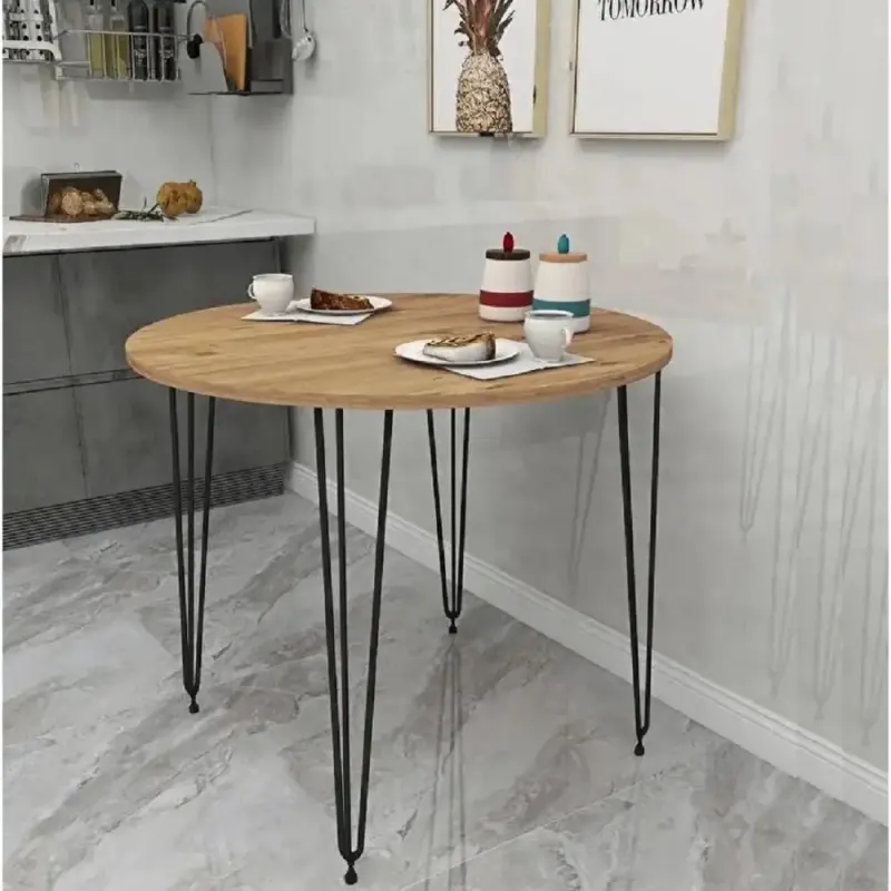 Masa bucatarie rotund texturata, 70x70x75 cm, A0047