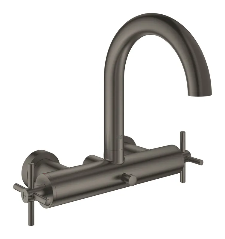 Baterie cada Grohe 25010al3, Atrio, aparenta, dubla comanda, diverter, mat, grafit